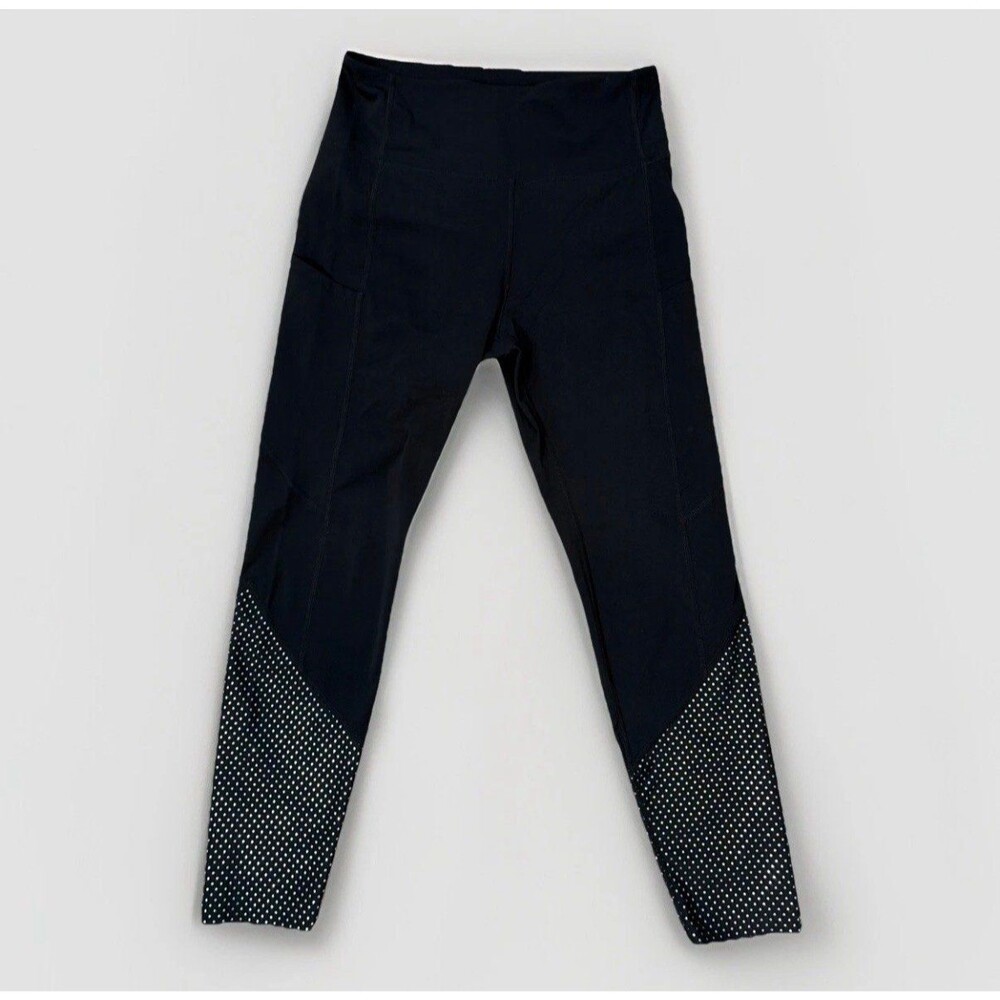 ZYIA Active Black Reflective High Rise Leggings 6-8